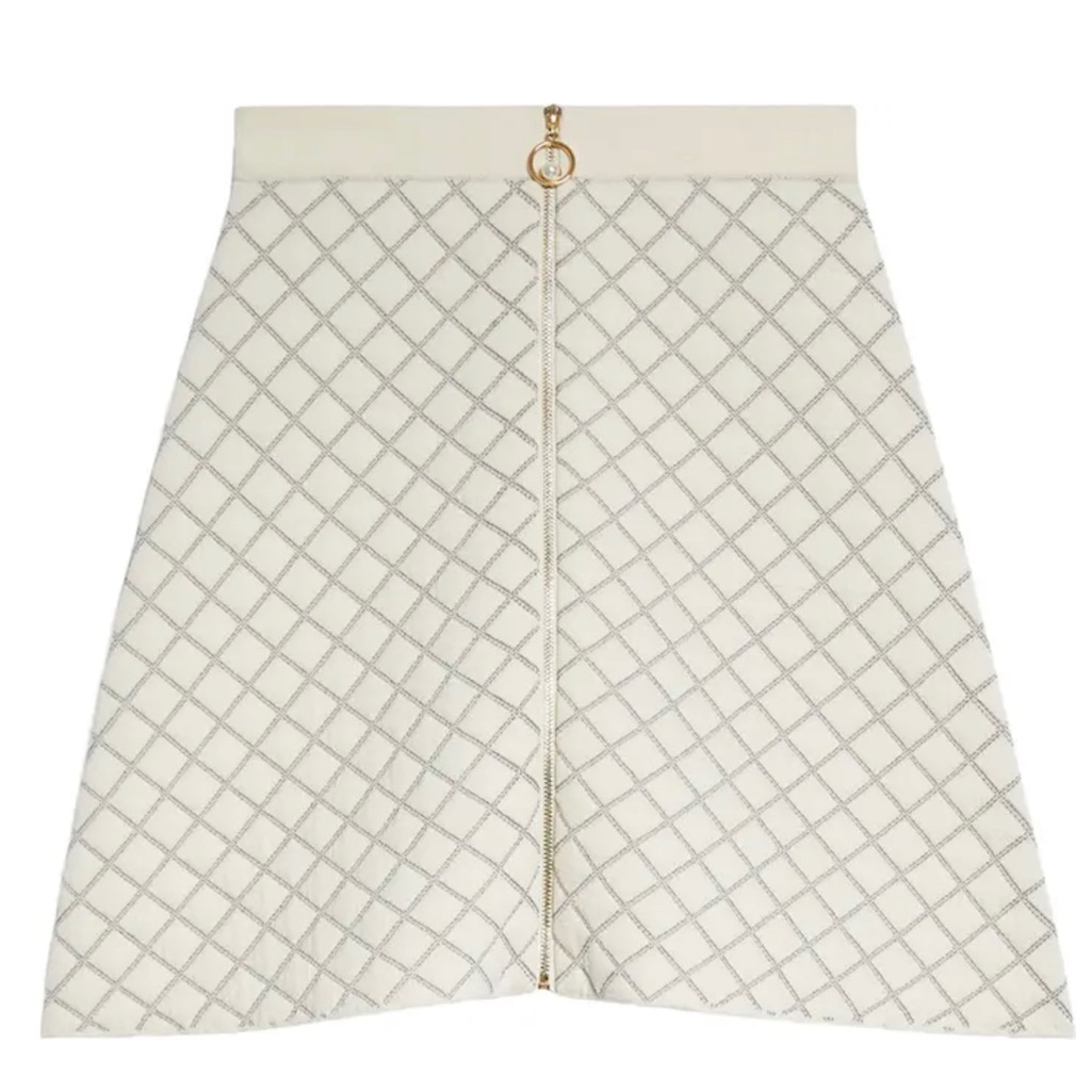 Sandro Metallic Quilted Skirt Nwt Size 2